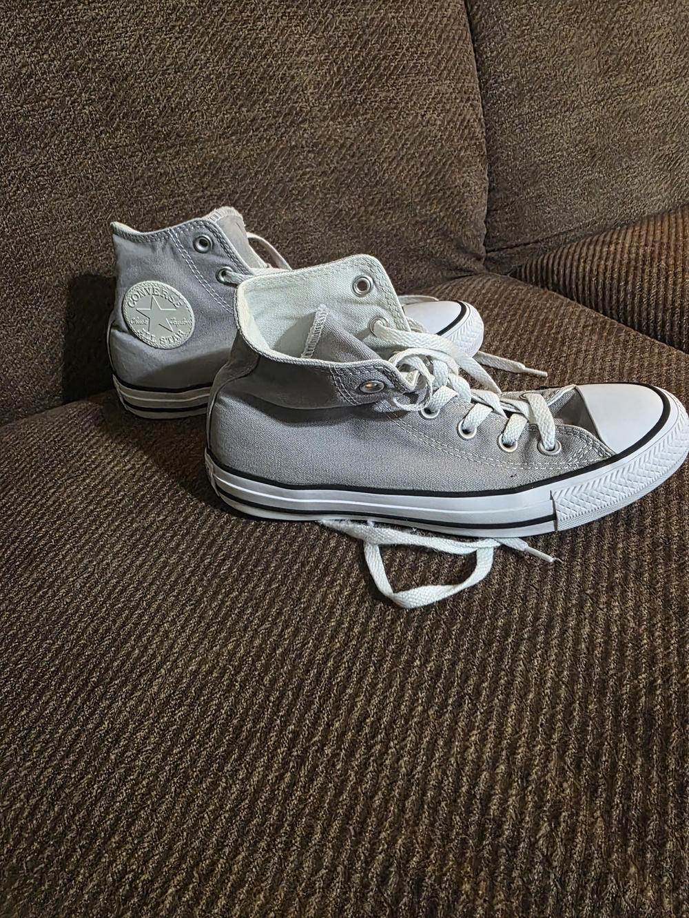 Converse Chuck Taylor All Star High-Top Sneakers in Light Gray